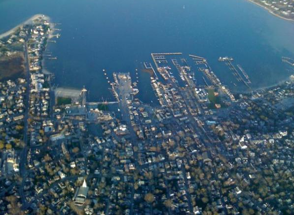 Downtown Nantucket, from the air